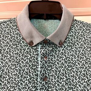 Greyson Coral Dreams Skystone performance golf shirt